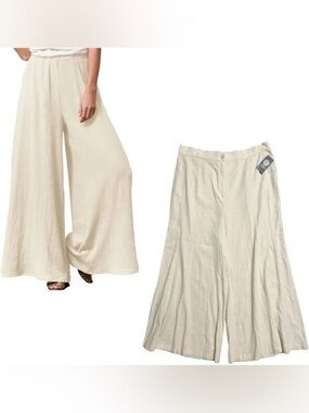 Vince Camuto extra wide leg linen pants